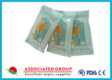 Mini - Package Eco Friendly Baby Wet Wipes Aloe Extra Promotion Packing 8pcs*10