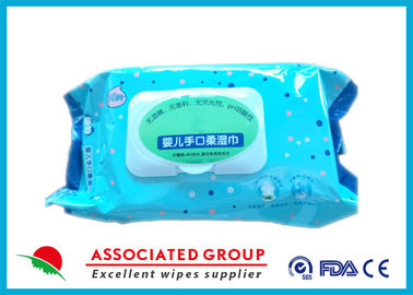 Natural Soft Baby Wet Wipes Alcohol Free Customized Fabric Weight For Hands / Mouth