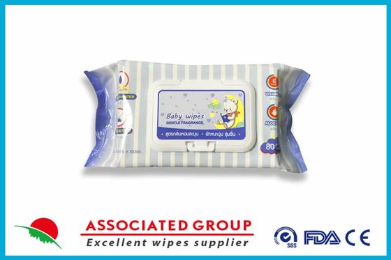 Extra Thick Pure Cotton Baby Wet Tissues Aloe Vera Extract Eco-Friendly