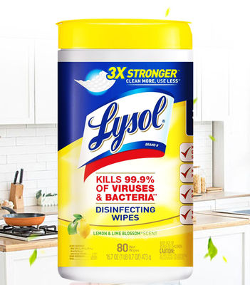 80 Dry Wipes For Disinfectant Wet Wipes Manufacturer Kill 99.9% Of Bacteria
