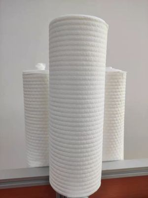Antibacterial 20% PP 80% Woodpulp Disposable Dry Wipes With Little Pearl