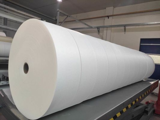 Entangled Nonwoven Spunlace Fabric Hydroentangled Spun Lace Plain / Embossed Cross Lapping
