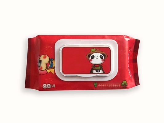 Strawberry Aloe Vera Essence Infant Wet Wipes Natural Food Grade Raw Materials