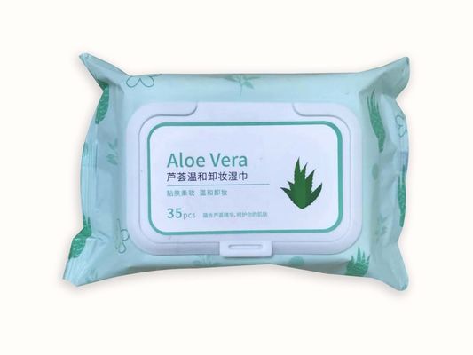 Aloe Vera Mild Makeup Remover Wet Wipes No Alcohol No Fluorescent